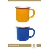 Esse Emaye Kupa Retro Serisi Sarı & Mavi 2'li Set