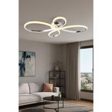 Esslight Yonca Plafonyer LED Avize 3 Renk Işık Modlu (Beyaz / Sarı / Gün Işığı) - 1 - Krom