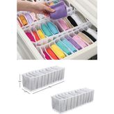 Esti 2 Adet - 11 Gözlü Çekmece Içi Akordiyon Organizer - Small 11 x 41 x 12 - Beyaz