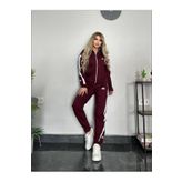 estilowear Kadın Bordo Eşofman Takım 2 li Nakış model 412