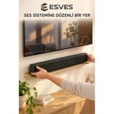 Esves Tv Altı Soundbar Rafı Duvara Monte Ses Sistemi Rafı 100 X 16 Cm Metal