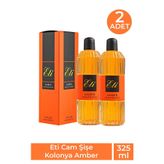 Eti Cam Şişe Kolonya Amber 325 Ml 2 Adet