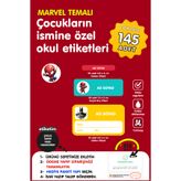 Etiketim Marvel Temalı Isme Özel Okul Etiketi