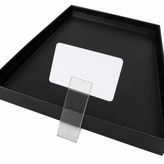 ETİKETLİK FİYATLIK - TEPSİ ALTI AYAKLI PVC ETİKET 75 X 45mm - 40 ADET (SİYAH)