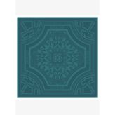 Etnik Desenli Yeşil Twill İpek 90X90 Eşarp