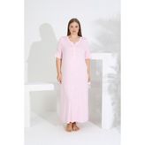 Etoile Kadın Bambu Kısa Kol Gecelik - Pembe - 4XL