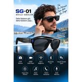 Euro Special Sg-01 8 Mp Kameralı Akıllı Gözlük 1080P Video Kayıt Wifi Bluetooth Yapay Zeka Aı Çeviri - Siyah
