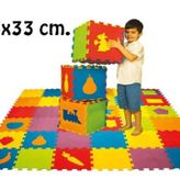 EVA Geometrik Şekiller 7 mm 33x33 cm Puzzle Oyun Matı