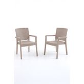 Evdemo King 2'li Rattan Sandalye Cappuccino