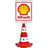 Evelux Shell Logo Çift Taraf Baskı Trafik Koni Seti Trafik Dubası