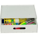 Evene Gizli Çekmece Organizer Masa Altı Saklama Kabı Beyaz Renk Model 1 egizlicekmece1