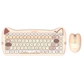 Everest Catty Mini KM-6285 Bej TKL Kablosuz Klavye Mouse Seti