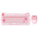 Everest Catty Mini KM-6285 Pembe TKL Kablosuz Klavye Mouse Seti
