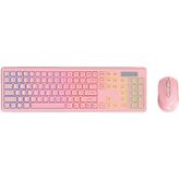 Everest KM-319BT Pembe Kablosuz Klavye Mouse Seti