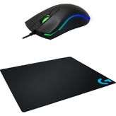 Everest SM-M9 Siyah 3D Optik Led Mouse+Logitech Gaming Oyuncu Mouse Pad