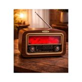 Everton RT-742 Şömine Efektli Nostaljik Bluetooth Hoparlör Fm/am/sw 3 Bant Tws Şarjlı Retro Radyo USB Tf