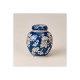 Evidea Deco Sorrento Seramik Vazo - Lacivert / Beyaz - 15,5 cm