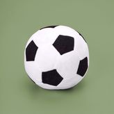 Evidea Futbol Topu Figürlü Yastık Siyah Beyaz 30X30 cm %100 Polyester Malzeme ile Yumuşak - Siyah - Beyaz