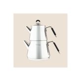 Evidea Kitchen Arven Çaydanlık - Gri - 1,25 lt + 600 ml