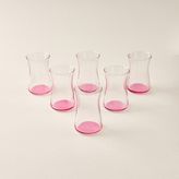 Evidea Kitchen Rainbow 6'lı Çay Bardak Seti - Pembe - Montajsız