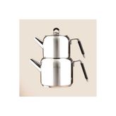 Evidea Kitchen Vetra Çaydanlık - Gri - 2,45 lt + 1,35 lt