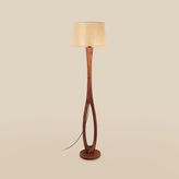 Evidea Lighting Ahşap Oval Lambader - Krem - 158 cm