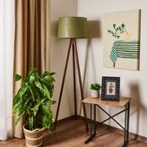 Evidea Lighting Calen Yeşil Ceviz 140x35x35 cm Tripod Lambader