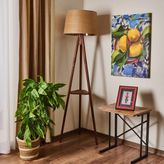 Evidea Lighting Kahverengi Ceviz 153 cm Sehpalı Tripod Lambader