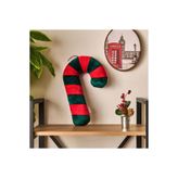 Evidea Soft 27x40 cm Baston Şeker Figürlü Yeşil Kırmızı Yastık