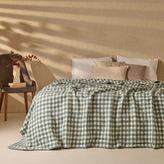 Evidea Soft Aspen Pamuklu Çift Kişilik Battaniye - Ekru / Yeşil - 200X220 cm - Ekru - Yeşil - 200 x 220 cm