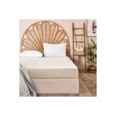 Evidea Soft Basic Tek Kişilik Düz Kenar Saten Çarşaf - Ekru - 160X240 cm