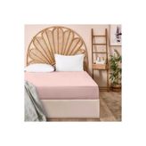 Evidea Soft Basic Tek Kişilik Düz Kenar Saten Çarşaf - Gülkurusu - 160X240 cm