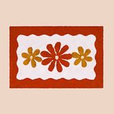 Evidea Soft Flor Tufting Banyo Paspası - Beyaz - 60x90 cm