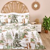 Evidea Soft Hardin Çift Kişilik Nevresim Takımı - Ekru / Yeşil - 200 x 220 cm - Ekru - Yeşil