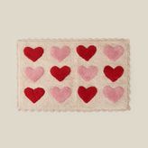 Evidea Soft Herz Tufting Banyo Paspası - Ekru - 50x80 cm