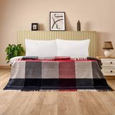 Evidea Soft Vintera Kırmızı Lacivert 180x220 cm Pamuklu Çift Kişilik Battaniye