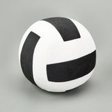Evidea Soft Voleybol Topu Figürlü Yastık - Siyah / Beyaz - 20 cm - 20 x 20 cm - Siyah - Beyaz