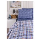 Evim Tek Kişilik Pike Takımı 160x230 cm Tual Lacivert Sarı