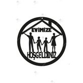 Evimize Hoşgeldiniz Kapı Süsü Ahşap Dekorasyon