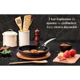 Evimsaray Arte Diamond Tava Siyah 24Cm
