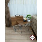 Evko Mobilya Çanta Zigon Sehpa, 4'lü Sehpa, Zigon Sehpa, Servis Sehpası, Mdf Mebran Sehpa, Katlanır Sehpa - CEVİZ