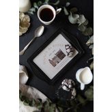 EVLE-Ee170-7f Azura Coffee Desenli Dikdörtgen Tepsi 16x25 Cm (Azura Coffee)