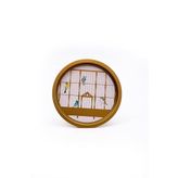 EVLE-Ee197-t7 Bird Cage Desenli Yuvarlak Tepsi 32 Cm (Bird Cage)