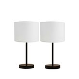 EVLight 2'li Pvc Beyaz Şapka Siyah Abajur