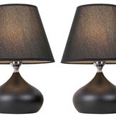 Evlight Lapis İkili Set, Siyah Şapka, Tekli Metal Abajur