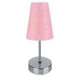 Evlight Rose Abajur Krom Pembe & Krom