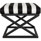 Evodeko 40x50 cm Siyah Çapraz Ayaklı Zebra Puf