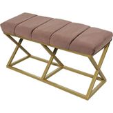 Evodeko Altın Kahve Bench Puf