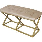 Evodeko Gold Beyaz Bench Puf