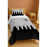 EVPANYA %100 Pamuk Bohem Kedi Kardeşler Desenli Tek Kişilik Pike Seti